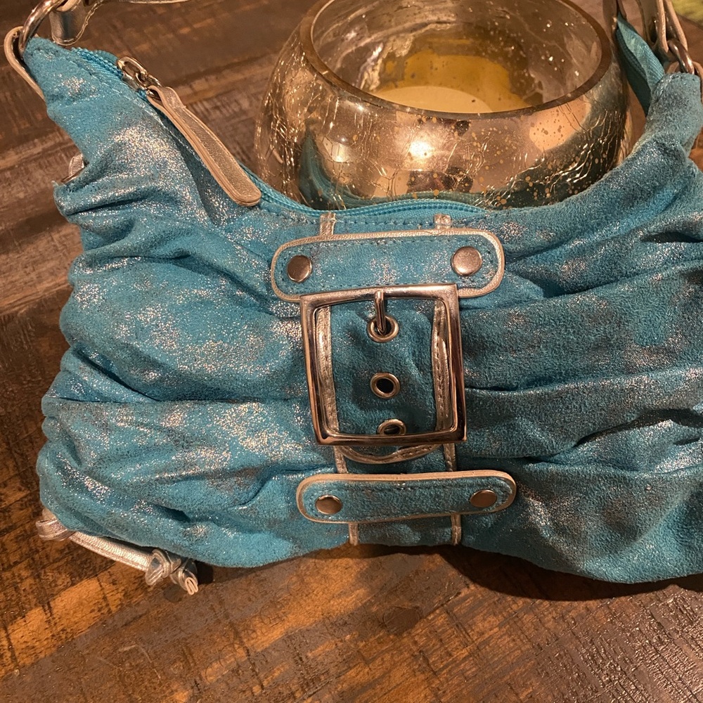 Blue with shimmery silver handbag🩵✨🩵